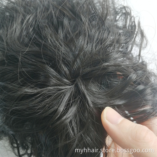 Black Brown Wig Top Refills Female White Hair Wigs Invisible Top Refills Fluffy Short Curly Hair accessories